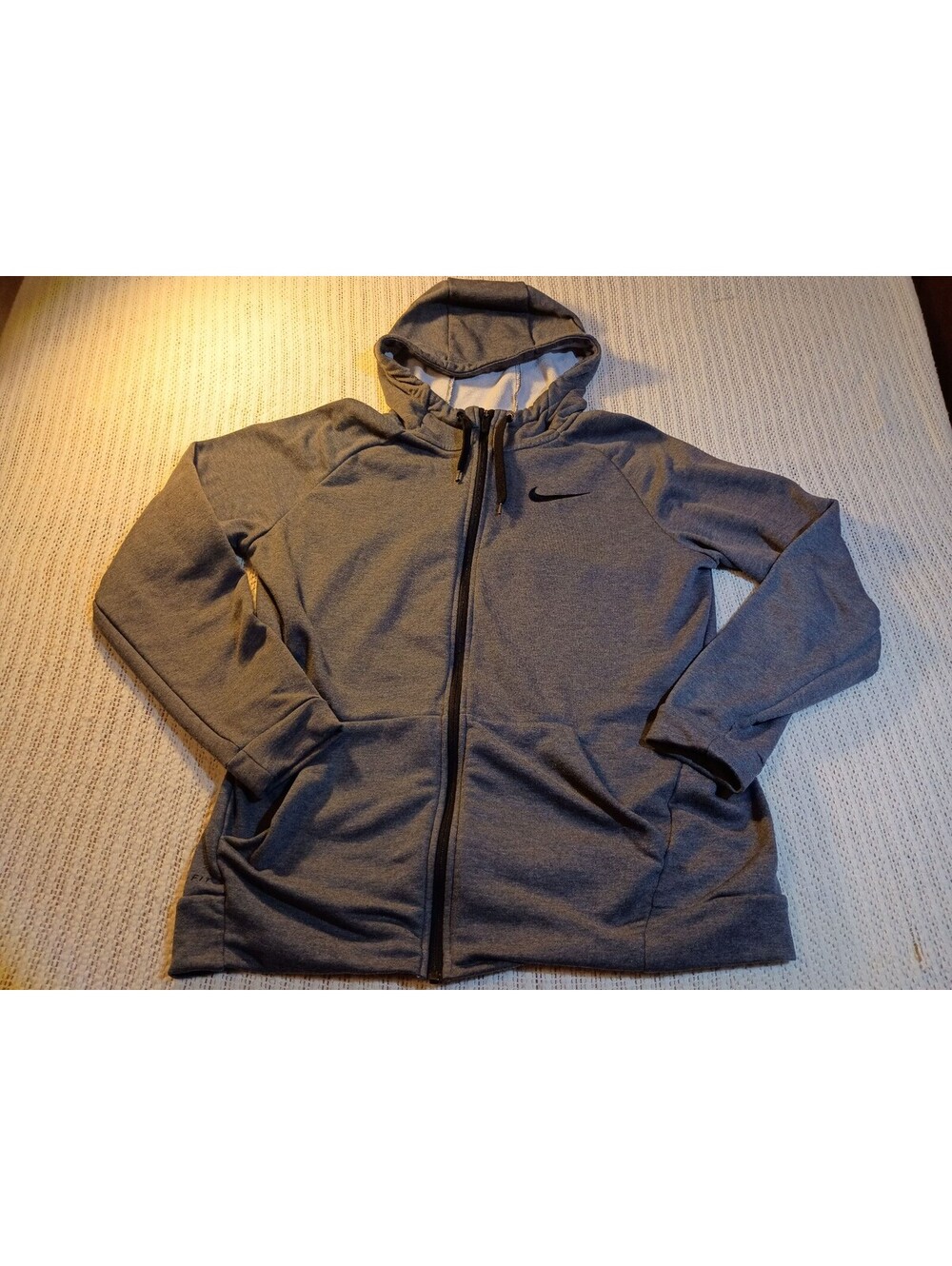 Nike Dri-FIT Men's Full Zip Hoodie Large Gray